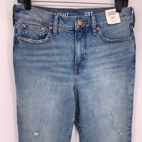 Re-Imagined By J.Crew Classic Straight Jeans Womens Size 28T - Picture 4 of 14